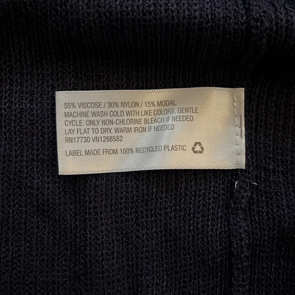 NWT  a.n.d e a w y open front lightweight Navy Color Cardigan - Picture 5 of 7